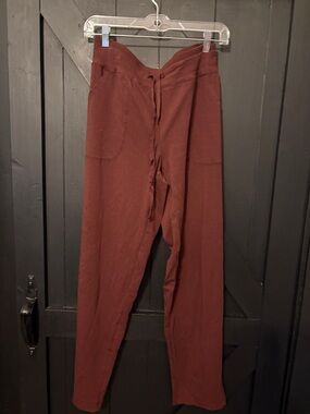 Athletic Works Men's Rust-Brown Drawstring Joggers